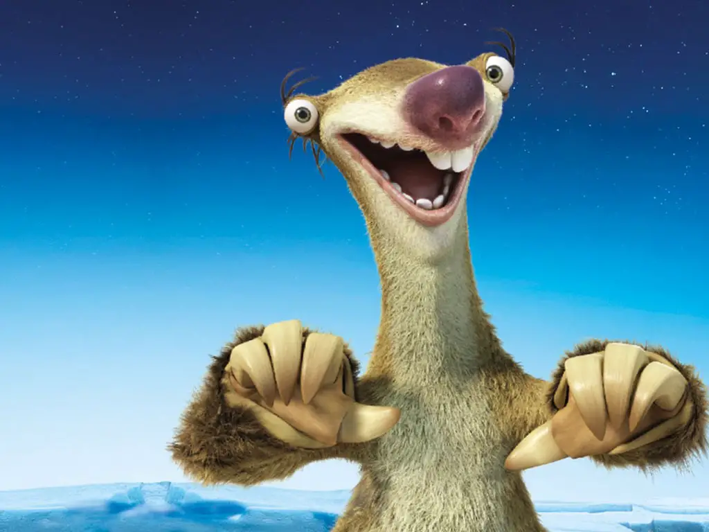 Sid, the lovable character, from Ice Age is in fact a Ground Sloth. 