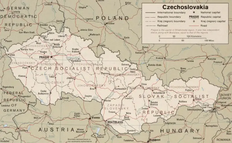 Czechoslovakia map